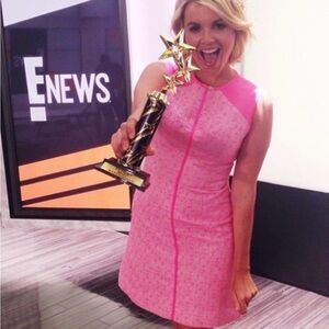 Shoshanna Pink Patterned Mini Dress